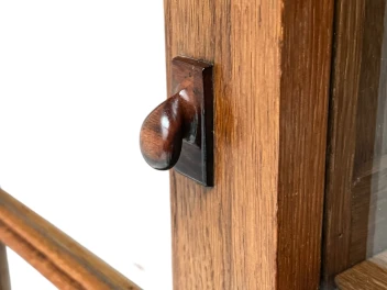 Art Deco Bookcase or Display Cabinet with Glass Sliding Doors, 1930s